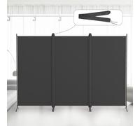 Kokorona 3 Panel Room Divider, 6FT Tall Folding Privacy Screen Wall Dividers, Portable Privacy Screen Freestanding Room Divider for Room Separation, Included - Cover Strips, Grey, 102''W x 71''H