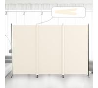 Kokorona Room Divider 3 Panel Folding Privacy Screen for Bedroom, Living Room, Office, Freestanding Portable Temporary Wall Divider for Room Separation, 102" Lx71 W, Beige