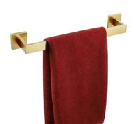 KOKOSIRI Bath Towel Bar Kitchen Dish Cloths Hanger 16 Inch Hand Towel Holder Stainless Steel Wall Mounted, Brushed Gold, B4003BG-L16