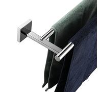 KOKOSIRI Bath Towel Rails Wall Mount Bars Bathroom Double Towel Holder Rack for Toilet Kitchen 24-Inch Necklace Holder Chrome Stainless Steel B5005CH-L24