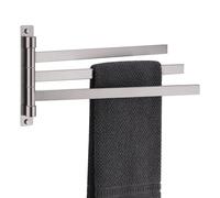 KOKOSIRI Hand Towel Holder Rack Swivel Bathroom Towel Bars Swing Out 3-Rail for Bath Kitchen Brushed Nickel Stainless Steel B5007BR-A3