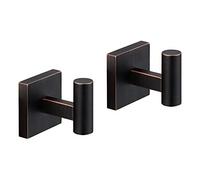 KOKOSIRI Robe Hooks Bathroom Towel Coat Hook for Bath Kitchen Hardware Wall Mounted, 2 Pack Oil Rubbed Bronze Stainless Steel B1013ORB-P2