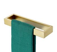 KOKOSIRI Towel Ring Brushed Gold Hand Towel Holder 9 Inch Kitchen Towel Hanger Rack Stainless Steel Bathroom Hardware Wall Mounted, 1 Pack B4008BG-L9