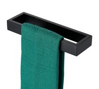 KOKOSIRI Towel Ring Matte Black Hand Towel Bar Holder 9-Inch Kitchen Rack Stainless Steel for Bathroom Hardware Wall Mounted, 1 Pack B4008BK-L9