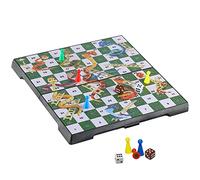 KOKOSUN Snakes and Ladders Magnetic Folding Board Game Set, Family Fun Game Toys for Kids (Rounded Corner-2)