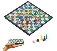 KOKOSUN Snakes and Ladders Travel Game - Mini Magnetic Portable Classic Strategy Board Game Set - 20 Centimeters, Family Fun Game/Gift for Kids
