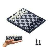 KOKOSUN Travel Chess Set, Magnetic Folding Mini Chess Board Game, Black and White Pieces, Educational Toys/Gift for Kids and Adults (20×20cm)