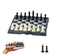 KOKOSUN Travel Chess Set Traditional Game Chess, Magnetic Folding Chess Board and Easy Carrying, Educational Toys/Gift for Kids and Adults (20×20cm, Black and White Pieces)