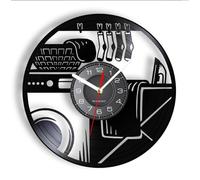 KoKoty Wall Clock Silent Non-ticking 12Inch Laundry Room Gramophone Record Wall Clock Washing Machine Clothes Ironing Re-purposed Record Clock Hanging Decor For Washhouse