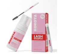 KOKOYA Beauty Lash Shampoo Kit - Eyelash Shampoo & Lash Cleaner for Extensions, Gentle pH-Balanced Eyelash Extension Cleanser with Brush + Spoolie, 100ml