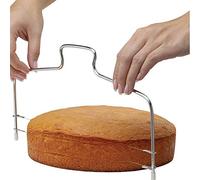 Koksi Professional Stainless Steel Cake Cutter, Adjustable, Double Cutting Wire Leveller