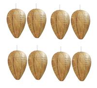 KOKSII 8 Pack Mini Size Paper Wasp Nest Decoy Hanging Fake Wasp Nest for Wasps Hornets Yellow Jackets Easy Install Easy to Use