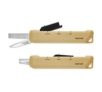 KOKUYO 2-Way Portable Scissors, HAKO-AKE Compact Pocket Size Travel Scissors, Carbon Stainless Steel Blade All Purpose Craft Scissor Box Cutter for Office, Travel and Home. Sand Beige (Hasa-420LS)
