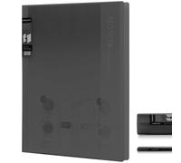 Kokuyo 20-Pocket Binder with Plastic Sleeves 8.5"x11" (Black), A4 and US Letter Expandable Art Portfolio Folder with Clear Sheet Protectors. 40 Pages of Presentation Display Book. (RA-NV20D)