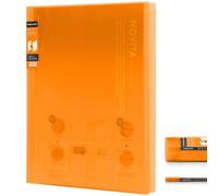 Kokuyo 20-Pocket Binder with Plastic Sleeves 8.5"x11" (Yellow), A4 and US Letter Expandable Art Portfolio Folder with Clear Sheet Protectors. 40 Pages of Presentation Display Book. (RA-N20Y)