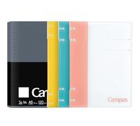 KOKUYO 2x2 Spiral Binder Notebooks, 3 Pack Refillable Notebook with Loose leaf Paper. Pre-Packed 10 Sheets in 8mm Ruled Each, Notebooks for School & Work (Light Color, A5, 5x5 Grid*120 Sheets)