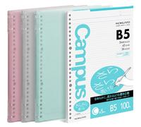 KOKUYO 2x2 Spiral Binder Notebooks, 3 Pack Refillable Notebook with Loose leaf Paper. Pre-Packed 10 Sheets in 8mm Ruled Each, Notebooks for School & Work (Pastel Solid, B5, 5mm Ruled*100 Sheets)