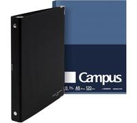 KOKUYO 5 Subject Spiral Notebook, Color Palette A5 Refillable Journal with 5 Tab Dividers, 120 Sheets in 6mm Ruled Loose Leaf Paper, Business Black, Japan Import