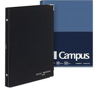 KOKUYO 5 Subject Spiral Notebook, Color Palette B5 Refillable Journal with 5 Tab Dividers, 120 Sheets in 6mm Dot Ruled Loose Leaf Paper, Business Black, Japan Import