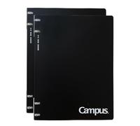Kokuyo AML-NP704DX2 Campus Binder for Notebook B5 2 x 2 Rings, Black, Set of 2