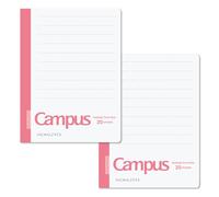 Kokuyo AMME-NT102ATHX2 Campus Tack Notes, Write More in Textbooks and Prints, Includes Cover Cover, A-rule, Small Size, Set of 2
