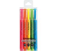 KOKUYO Beetle Tip 3-Way Highlighter Pen, 5-Color Set (PM-L301-5S)
