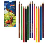 KOKUYO CAMLIN - 12 Premium Colour Pencils Rich Smooth Mixed Colours Drawing Sketching