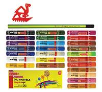 KOKUYO CAMLIN - 25 Oil Pastels Fade Resistance Assorted Colours Bright Smooth Shades