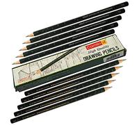 KOKUYO CAMLIN 2B Graded Drawing Pencils Combo Pack Sketch Tone Draw Write Finest Crystalline Graphite Lead (10 x 2B Grade Pencils + 4 x PATEL Black Ball Pens)