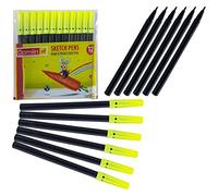 KOKUYO CAMLIN FELT TIPS, Fine-Tip Pens, Pack of 24, BLACK, Colour Write Draw Sketch Mark, School Office Home Every-day Pens, 1 x ZOFAX Ball BLACK Pen