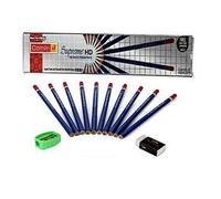 KOKUYO CAMLIN - High-Density Premium - 10 Pencils With Free Eraser & Sharpener