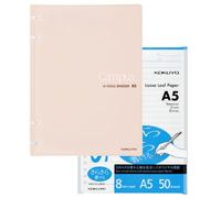 Kokuyo Campus 2x2 Spiral Binder Notebook, A5 Refillable Binders with 60 Refill Papers in 8mm Ruled, 80 Sheets Capacity, Light Color Notebook for School, Work, Note Taking. Light Pink