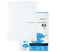 Kokuyo Campus 2x2 Spiral Binder Notebook, A5 Refillable Binders with 60 Refill Papers in 8mm Ruled, 80 Sheets Capacity, Light Color Notebook for School, Work, Note Taking. Light Blue