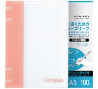KOKUYO Campus 2x2 Spiral Binder Notebook Set, A5 Refillable Notebook + 60 Refill Papers with 5x5 Graph Ruled, 40 Sheet Capacity, Pink, Perfect for Work, Study & Journal, Japan Import