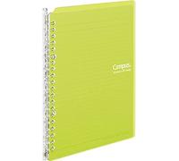Kokuyo campus binder notebook A5 20 holes 25-sheet yellow green Le -SP130YG | Campus Refillable Notebook 20 Holes with 10 Extra Loose-Leaf Paper in 6mm Dot Ruled Japanese Slim Binder for Work & Study