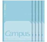 KOKUYO Campus Feels Flat Notebook, Dot B 6mm Ruled, Semi-B5, 30 Sheets, 35 Lines, Green, 5 Pack, Japan Import (NO-FL3CBT-G)