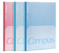Kokuyo N-FL3CATX3 Campus Notebook, Flat Feels Good, Dot A Ruled, B5, 3 Colors Pack [unknown_binding]