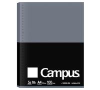 Kokuyo Campus Loose Leaf Paper for Binders, Business Type, Sarasara Smooth Writing, A4, 5mm Grid Ruled, 30 Holes, 100 Sheets, pH Neutral, Bleed Resistant, Japan Import (NO-G816S-5N)