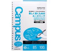 Kokuyo Campus Loose Leaf Paper for Binders, Sarasara Smooth Writing, B5, B 6mm Dotted Ruled, 26 Holes, 36 Lines, 100 Sheets, pH Neutral, Bleed Resistant, 75gsm, Pack of 2, Japan Import (NO-836BT)