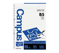 Kokuyo Campus Loose Leaf Paper - Shikkari - B5 - 6 mm Rule - 26 Holes - 100 Sheets
