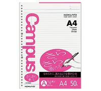 Kokuyo Campus Loose Leaf, Smooth Writing, Margin Ruled, A4, A-Ruled, 50 Sheets, Set of 2