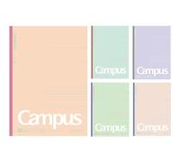 KOKUYO Campus Notebook, Dot A 7mm Ruled, Semi-B5, 30 Sheets, 30 Lines, Pack of 5, 5 Mineral Colors Limited Edition, Japan Import (NO-3CATN-L37X5)