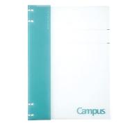 Kokuyo Campus Refillable Notebook, A4 2x2 Slim Ring Binder Notebook with Customizable Title Page, 40 Sheets Capacity. Suitable for 30 Holes Loose Leaf Paper, Light Blue (RU-NP174LB)