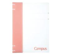 Kokuyo Campus Refillable Notebook, A4 2x2 Slim Ring Binder Notebook with Customizable Title Page, 40 Sheets Capacity. Suitable for 30 Holes Loose Leaf Paper, Pink (RU-NP174P)