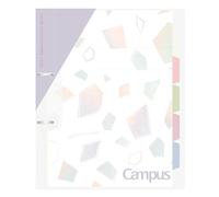 Kokuyo Campus Refillable Notebook, A4 Slim 2 Ring Binder Notebook with 5 Subject Dividers, 100 Sheets Capacity. Suitable for 30 Holes Loose Leaf Paper, Mineral Color Sheer Purple (Le-PP158-L4V)