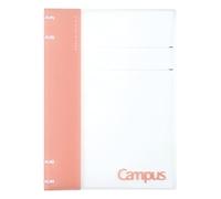 Kokuyo Campus Refillable Notebook, B5 2x2 Slim Ring Binder Notebook with Customizable Title Page, 40 Sheets Capacity. Suitable for 26 Holes Loose Leaf Paper, Pink (RU-NP704P)