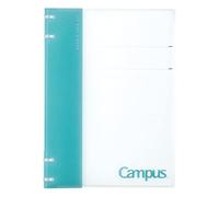 Kokuyo Campus Refillable Notebook, B5 2x2 Slim Ring Binder Notebook with Customizable Title Page, 40 Sheets Capacity. Suitable for 26 Holes Loose Leaf Paper, Light Blue (RU-NP704LB)