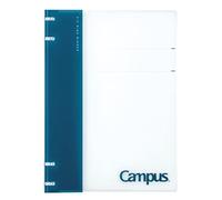 Kokuyo Campus Refillable Notebook, B5 2x2 Slim Ring Binder Notebook with Customizable Title Page, 40 Sheets Capacity. Suitable for 26 Holes Loose Leaf Paper, Navy (RU-NP704DB) [office_product]