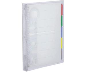 Kokuyo Campus Slide Binder with 5 Tab Dividers, Middle Type, B5, 26 Holes, Up to 100 Sheets, Transparent, Japan Import (RU-P333NT)