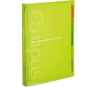 Kokuyo Campus Slide Binder with 5 Tab Dividers, Middle Type, B5, 26 Holes, Up to 100 Sheets, Yellow Green, Japan Import (RU-P333NYG)